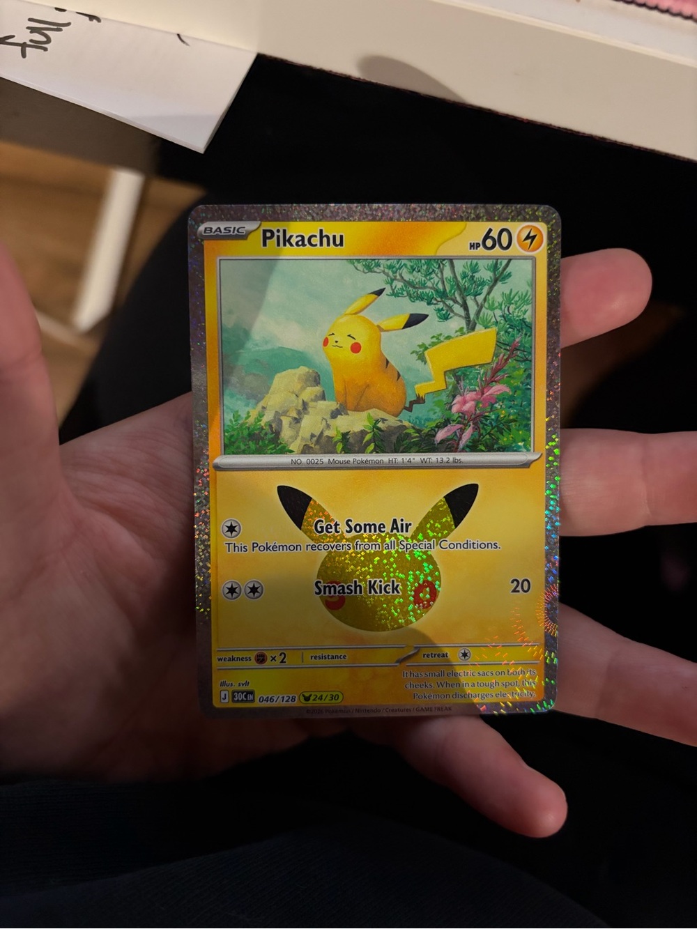 Pikachu Holo Trading Card - Yellow